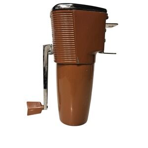 Swing-A-Way Ice Crusher Rare Brown Vintage MCM Wall Mount Manual Hand Crank